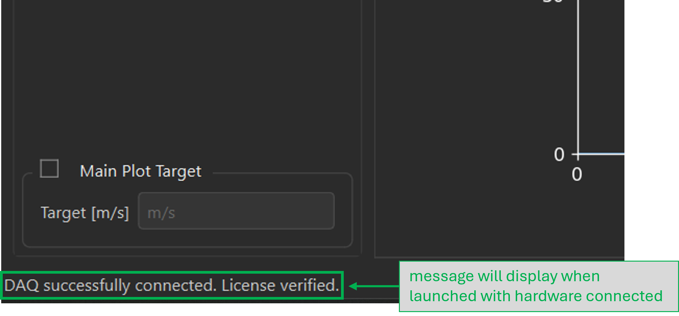 Figure 2: In-app message showing hardware connected